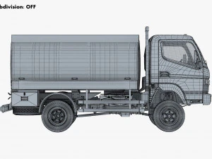 mitsubishi fuso canter 4x4 tanque 2016 Modelo 3D