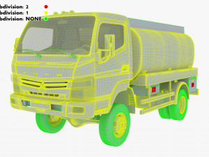 mitsubishi fuso canter 4x4 tanker 2016 Modèle 3D
