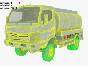 mitsubishi fuso canter 4x4 tanque 2016 Modelo 3D