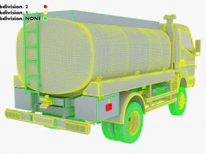 mitsubishi fuso canter 4x4 tanque 2016 Modelo 3D