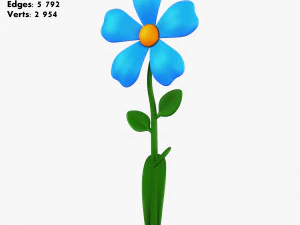 Cartoon flower collection volume 1 3D Model
