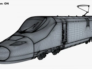 high speed electric locomotive v 1 3D Model