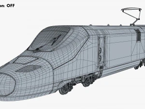high speed electric locomotive v 1 3D Model
