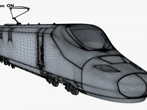 high speed electric locomotive v 1 3D Model