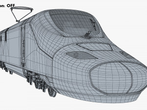 high speed electric locomotive v 1 3D Модель