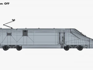 high speed electric locomotive v 1 3D Model