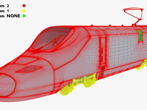 high speed electric locomotive v 1 3D Модель