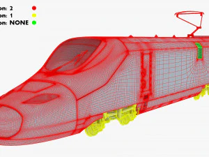 high speed electric locomotive v 1 3D Model