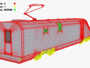 high speed electric locomotive v 1 3D Model