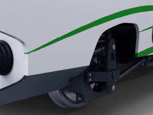 high speed railway passenger car v 1 3Dモデル