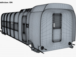 high speed railway passenger car v 1 3Dモデル