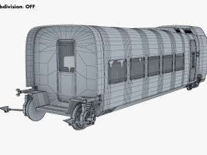 high speed railway passenger car v 1 3Dモデル