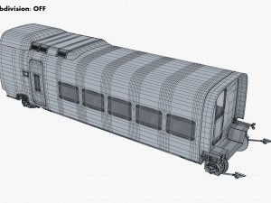 high speed railway passenger car v 1 3Dモデル