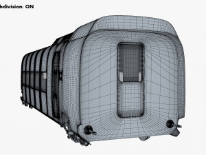 high speed railway passenger car v 1 3Dモデル