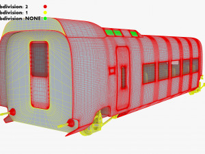 high speed railway passenger car v 1 3Dモデル
