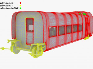 high speed railway passenger car v 1 3Dモデル