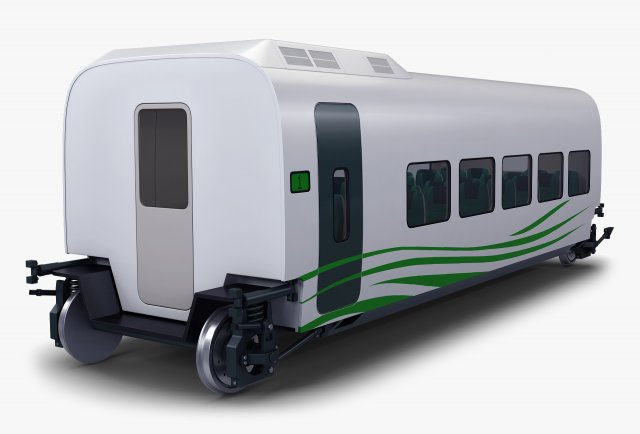 high speed railway passenger car v 2 Model 3D .c4d .max .obj .3ds .fbx .stl .blend 