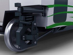 high speed railway passenger car v 2 Model 3D