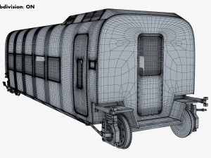 high speed railway passenger car v 2 Model 3D