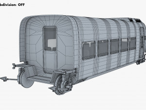 high speed railway passenger car v 2 Model 3D