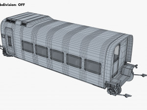 high speed railway passenger car v 2 Model 3D