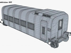 high speed railway passenger car v 2 Model 3D