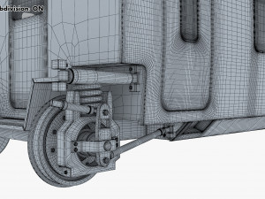 high speed railway passenger car v 2 Model 3D