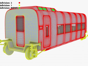 high speed railway passenger car v 2 Model 3D