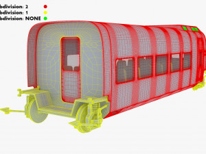 high speed railway passenger car v 2 Model 3D
