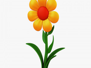 cartoon flower v 4 3D 모델