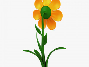 cartoon flower v 4 Modello 3D