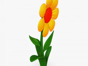 cartoon flower v 4 3D Model