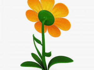 cartoon flower v 4 3D Model