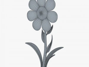 cartoon flower v 4 3D Model
