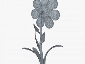cartoon flower v 4 3D Model