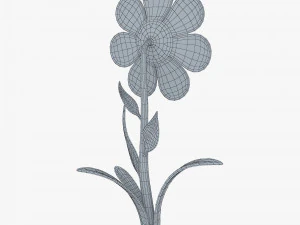 cartoon flower v 4 3D Model