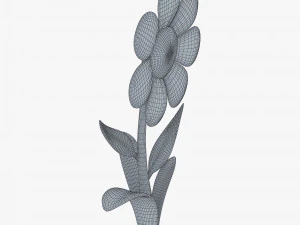 cartoon flower v 4 3D Model