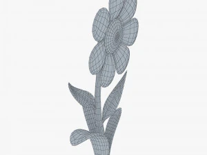 cartoon flower v 4 3D Model