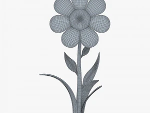 cartoon flower v 4 3D Model