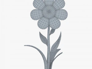 cartoon flower v 4 3D Model