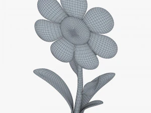 cartoon flower v 4 3D Model