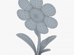 cartoon flower v 4 3D Model