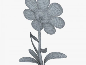 cartoon flower v 4 3D Model