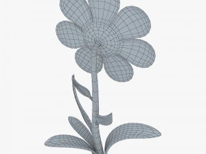 cartoon flower v 4 3D Model
