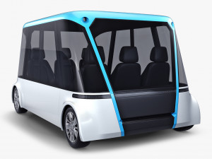 electric unmanned city bus v 1 3D Model