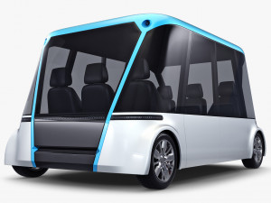 electric unmanned city bus v 1 3D Model