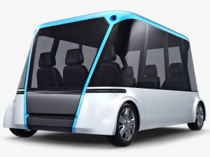electric unmanned city bus v 1 3D Model
