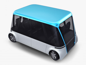 electric unmanned city bus v 1 3D Model
