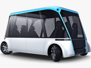 electric unmanned city bus v 1 3D Model