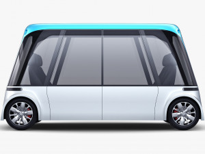electric unmanned city bus v 1 3D Model